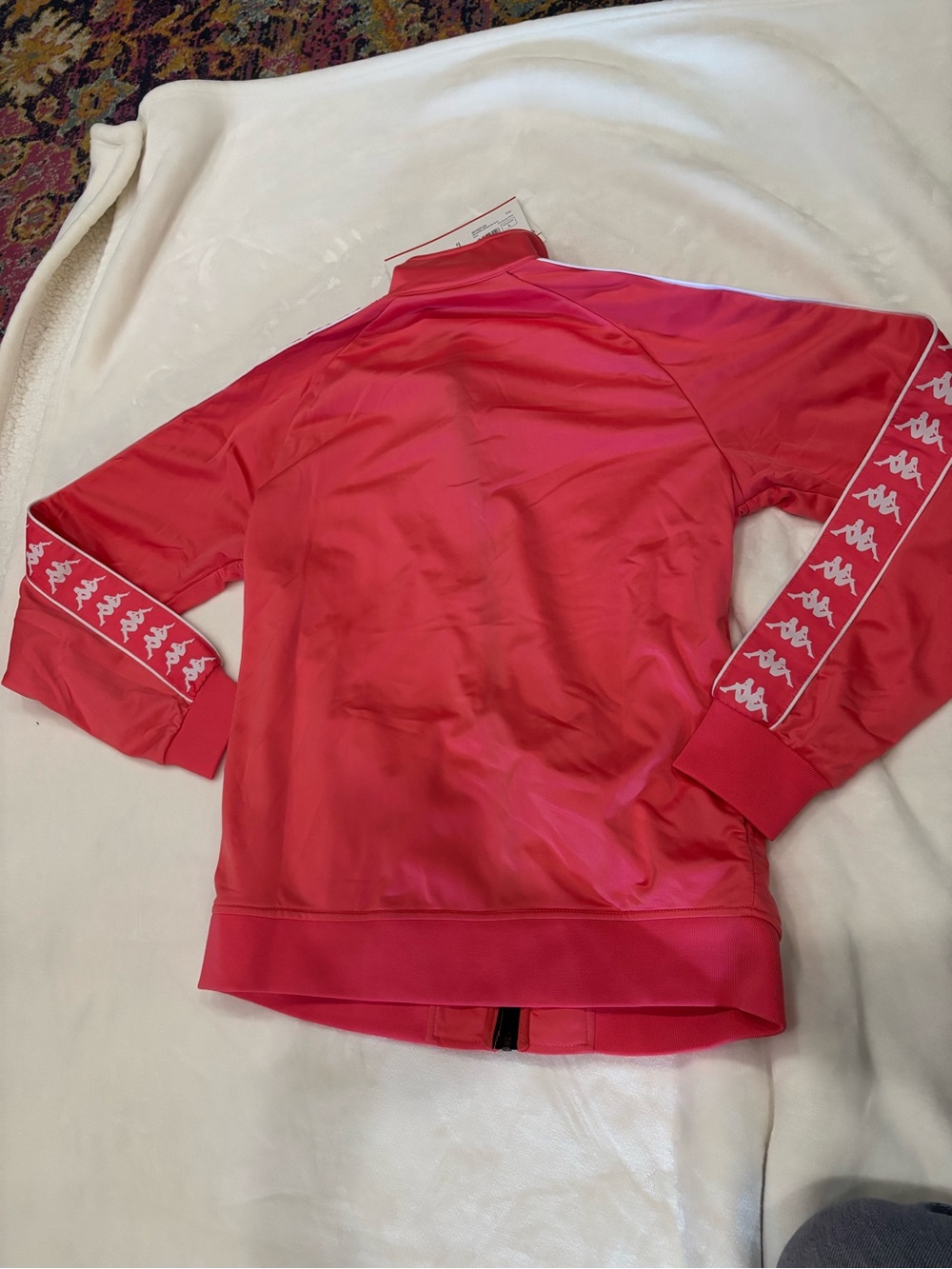 Kappa Girls Bright Pink Tape-Logo Track Jacket - Picture 6 of 6